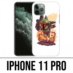 Funda para iPhone 11 Pro - Star Wars Boba Fett Cartoon