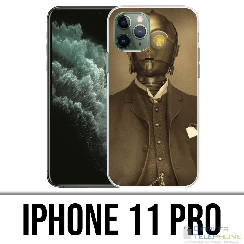 Funda para iPhone 11 Pro - Star Wars Vintage C3Po