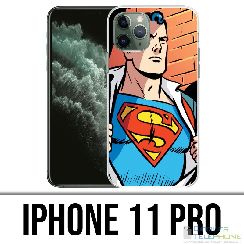 Coque iPhone 11 PRO - Superman Comics