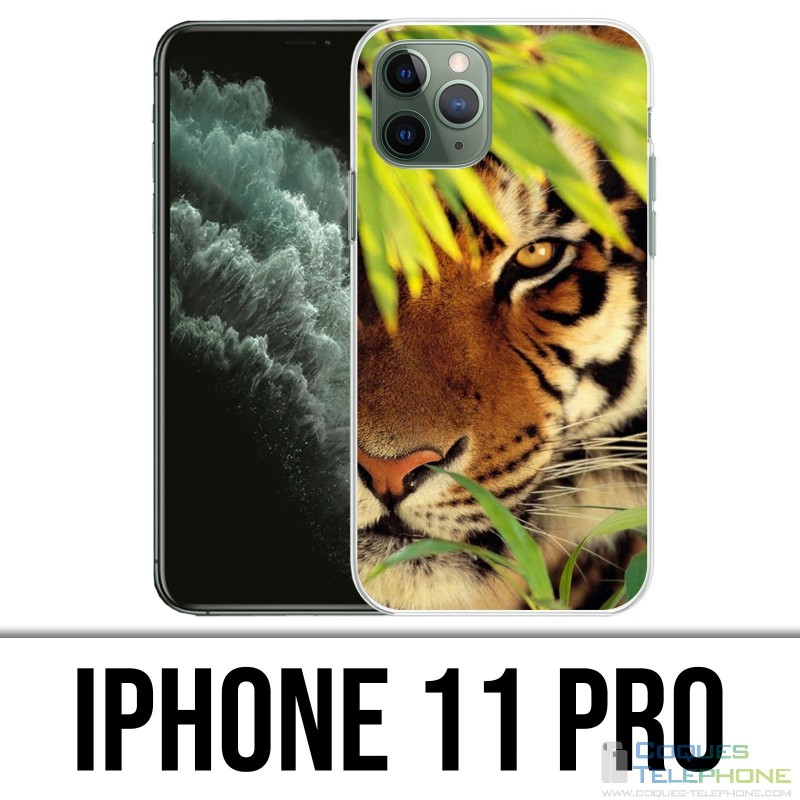 Fall iPhone 11 Pro - Tiger-Blätter