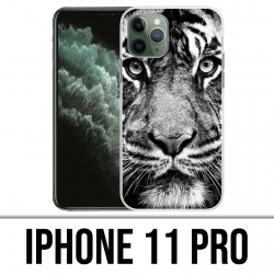 Custodia per iPhone 11 Pro: tigre in bianco e nero