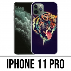 Funda para iPhone 11 Pro - Pintura de tigre