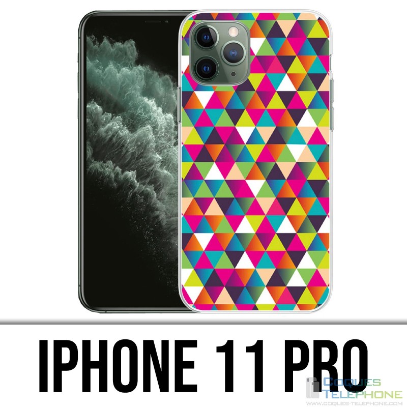 Custodia per iPhone 11 Pro - Triangolo multicolore