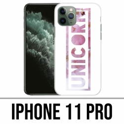 Coque iPhone 11 Pro - Unicorn Fleurs Licorne