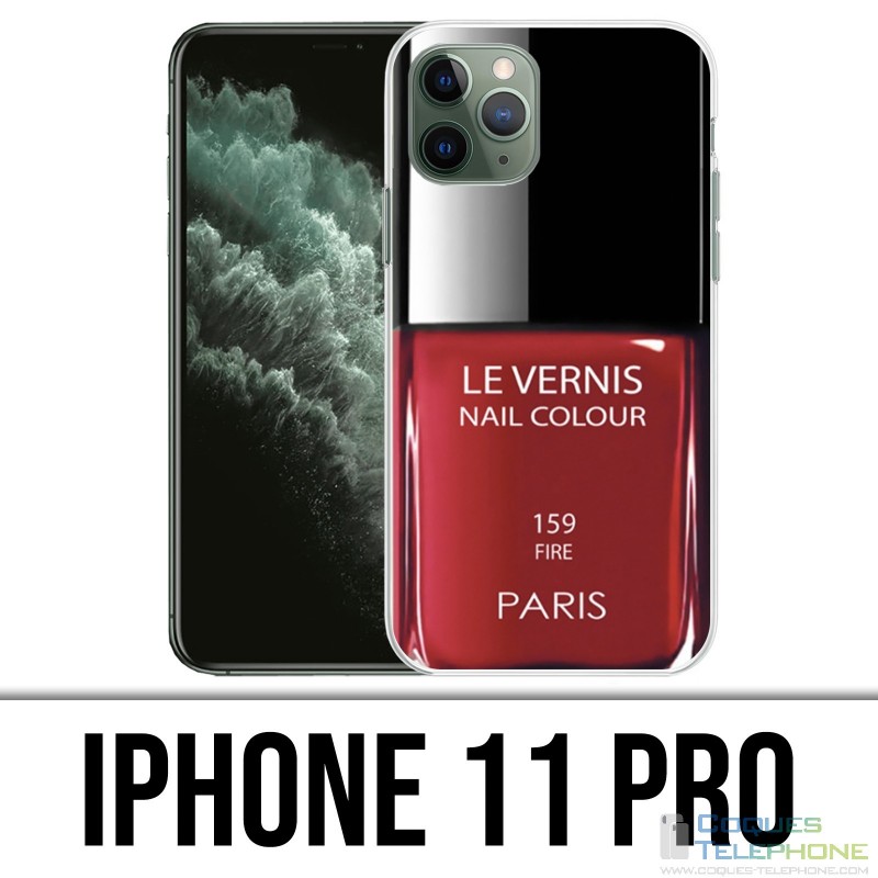 Coque iPhone 11 Pro - Vernis Paris Rouge
