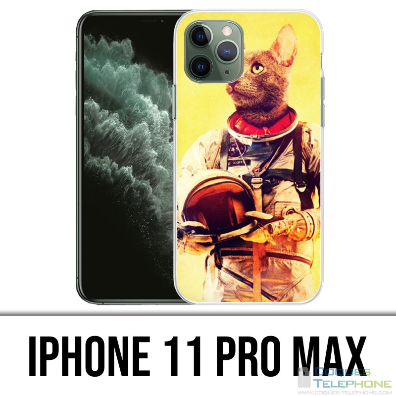Coque iPhone 11 PRO MAX - Animal Astronaute Chat