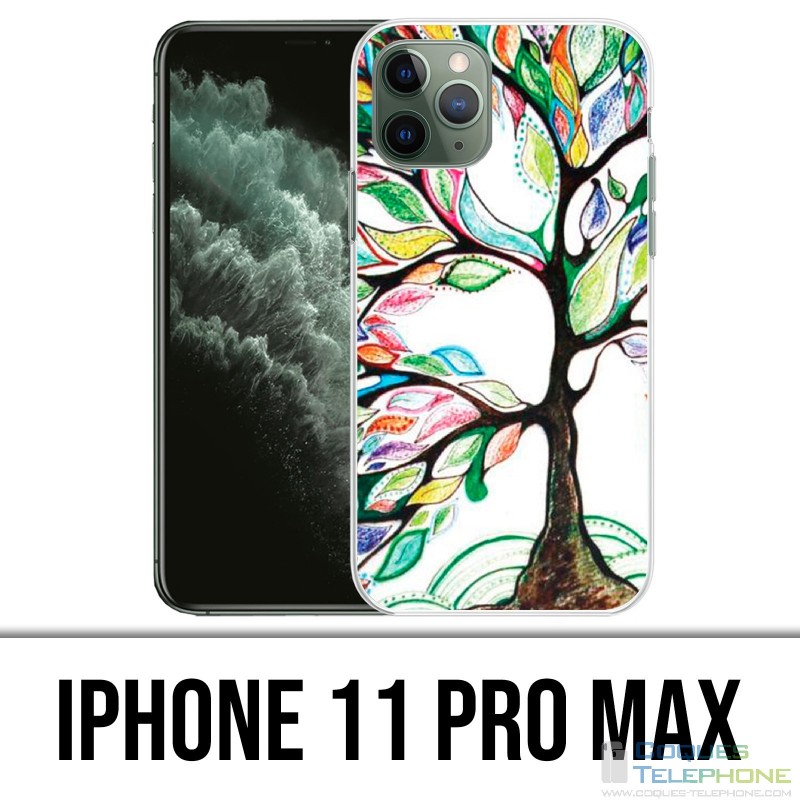 Funda para iPhone 11 Pro Max - Árbol multicolor
