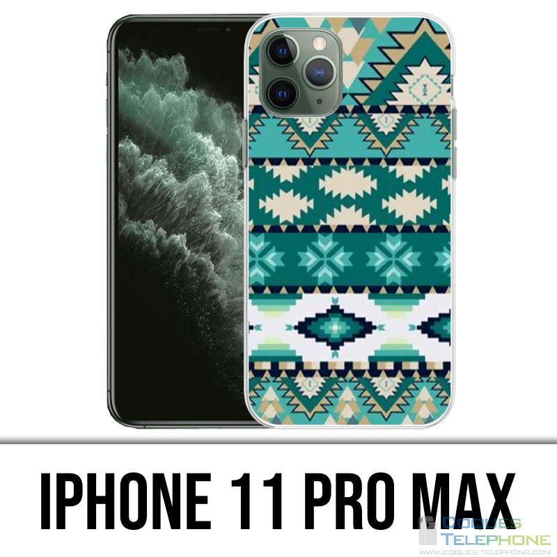 Coque iPhone iPhone 11 PRO MAX - Azteque Vert