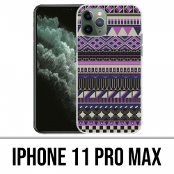 Custodia per iPhone 11 Pro Max - Viola Azteque