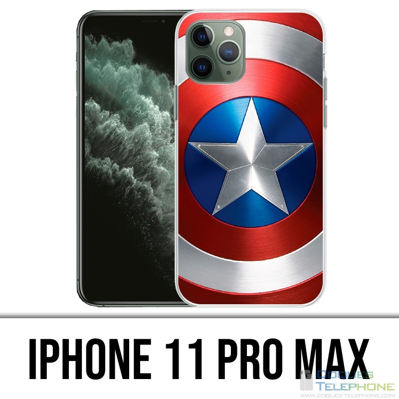 Coque iPhone 11 PRO MAX - Bouclier Captain America Avengers