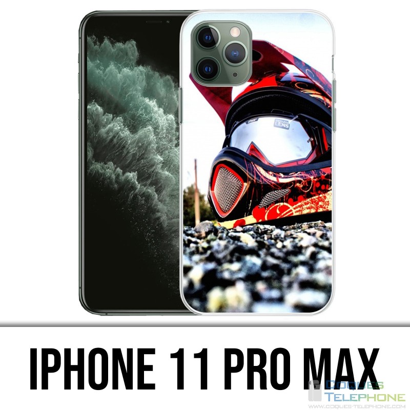 Coque iPhone 11 PRO MAX - Casque Moto Cross