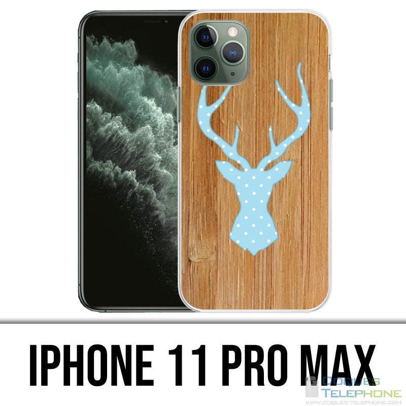 Custodia IPhone 11 Pro Max - Cervo di legno
