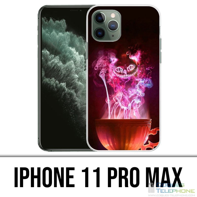 Custodia per iPhone 11 Pro Max - Tazza per gatti Alice nel paese delle meraviglie