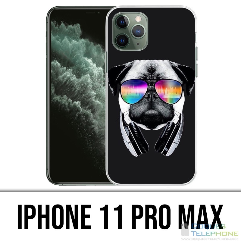 IPhone 11 Pro Max case - Dog Pug Dj