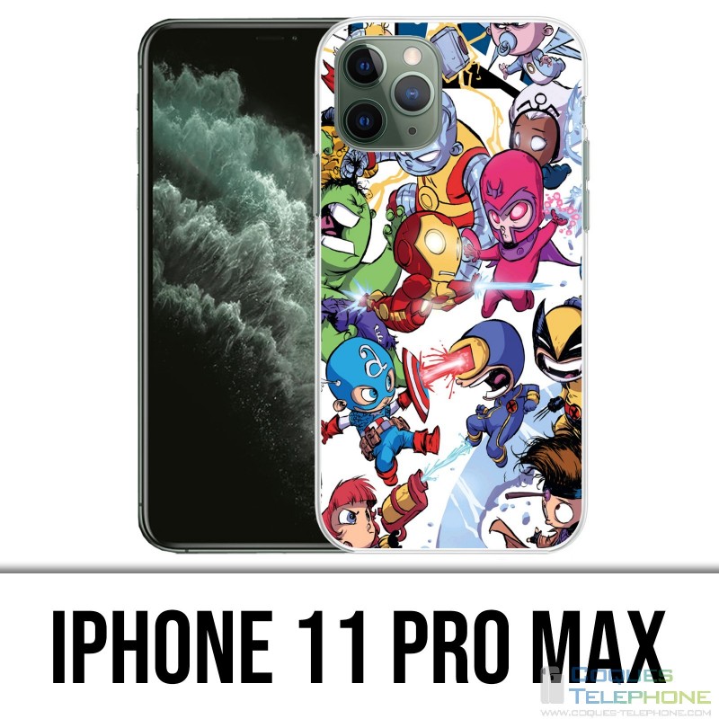 Coque iPhone 11 PRO MAX - Cute Marvel Heroes