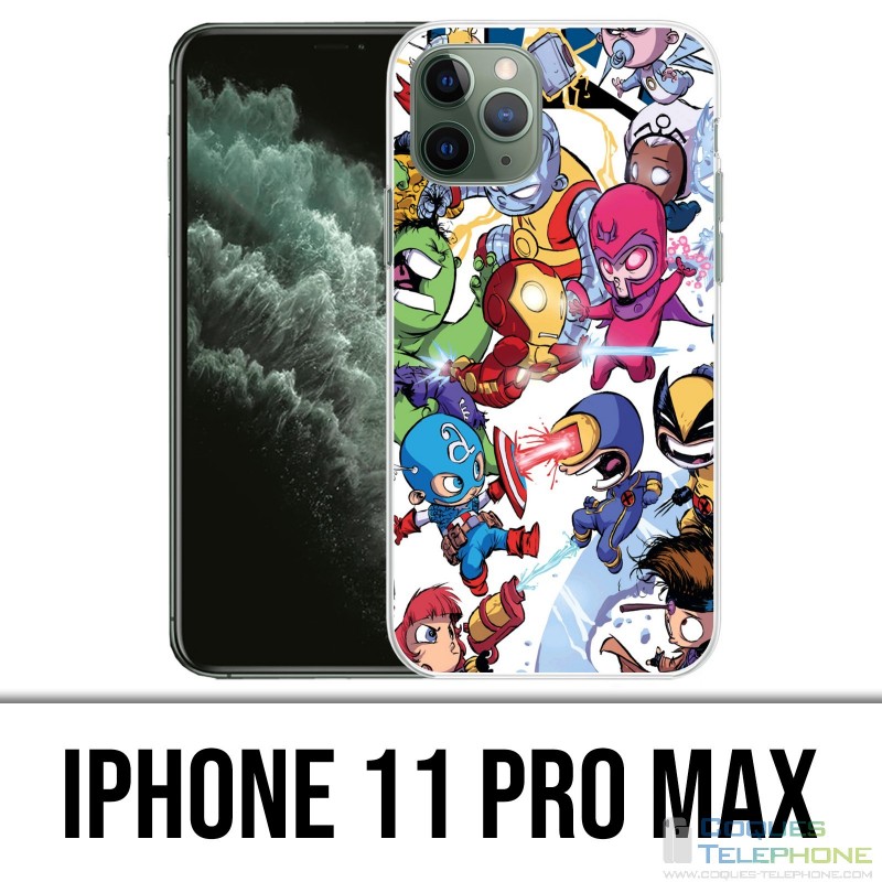 Custodia per iPhone 11 Pro Max - Cute Marvel Heroes