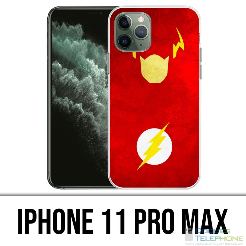 Custodia per iPhone 11 Pro Max - Dc Comics Flash Art Design