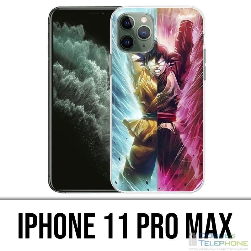 Custodia IPhone 11 Pro Max - Dragon Ball Black Goku Cartoon