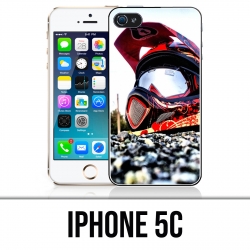 Coque iPhone 5C - Casque Moto Cross