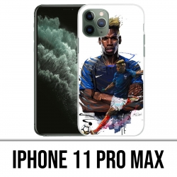 Funda iPhone 11 Pro Max - Fútbol Francia Pogba Drawing