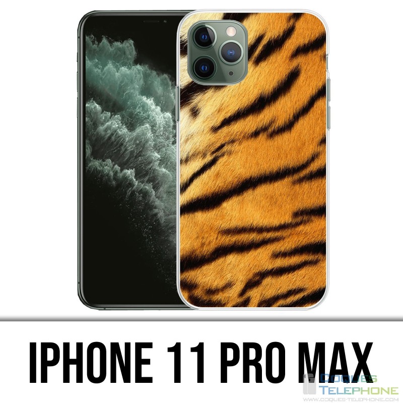 Custodia per iPhone 11 Pro Max - Pelliccia di tigre