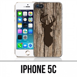 Coque iPhone 5C - Cerf Bois Oiseau