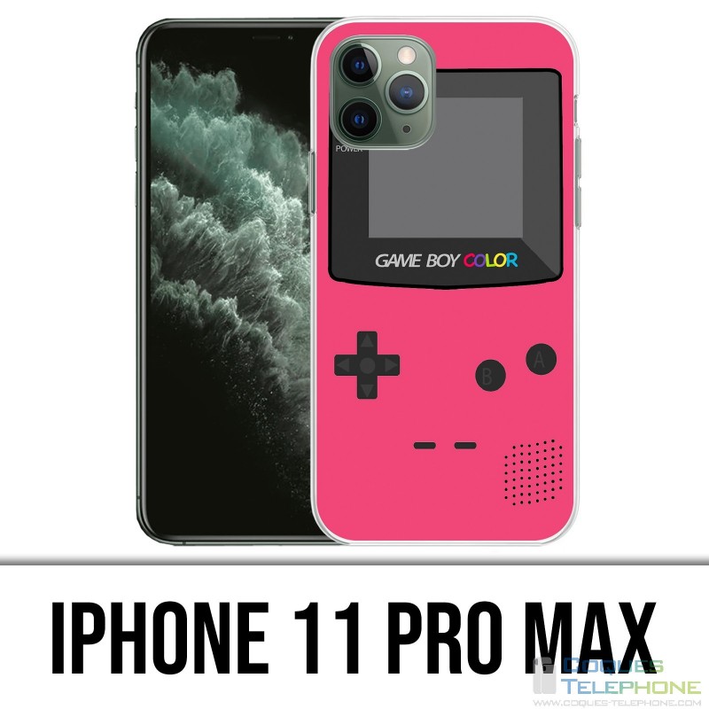 Coque iPhone 11 PRO MAX - Game Boy Color Rose