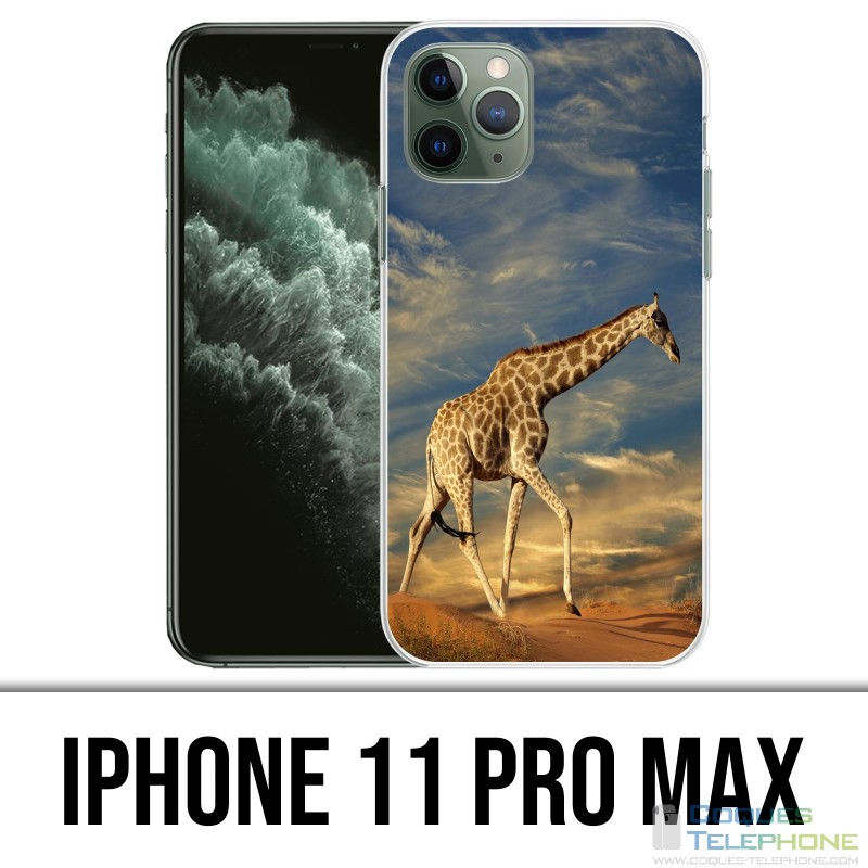 Coque iPhone 11 PRO MAX - Girafe Fourrure