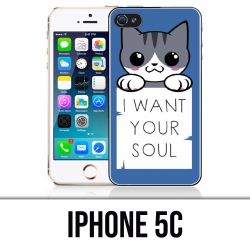 Coque iPhone 5C - Chat I Want Your Soul