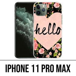 Coque iPhone 11 PRO MAX - Hello Coeur Rose