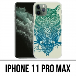 Coque iPhone iPhone 11 PRO MAX - Hibou Abstrait