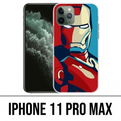 Funda para iPhone 11 Pro Max: póster de diseño de Iron Man