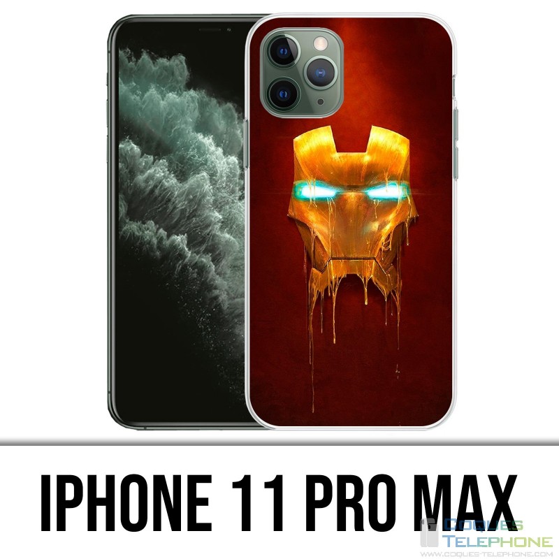 Coque iPhone 11 PRO MAX - Iron Man Gold
