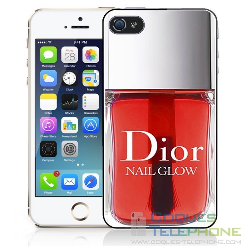 Coque téléphone Vernis Dior - Rouge