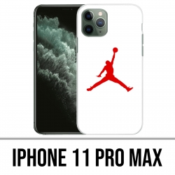 Coque iPhone 11 PRO MAX - Jordan Basketball Logo Blanc