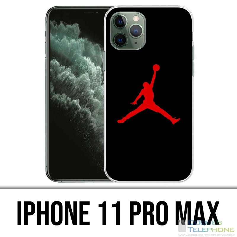 Custodia IPhone 11 Pro Max - Jordan Basketball Logo Nero