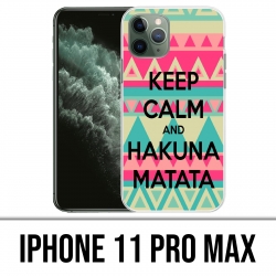 Funda para iPhone 11 Pro Max - Mantenga la calma Hakuna Mattata