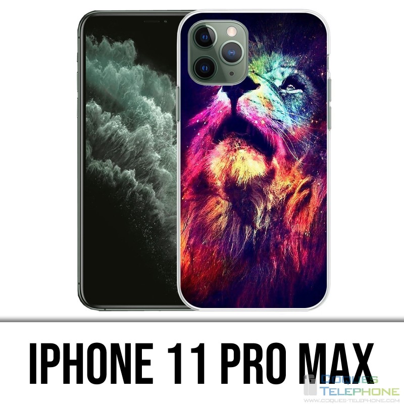 Coque iPhone iPhone 11 PRO MAX - Lion Galaxie