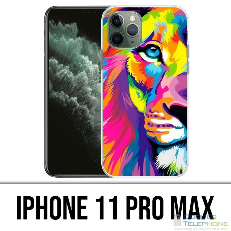 Coque iPhone iPhone 11 PRO MAX - Lion Multicolore