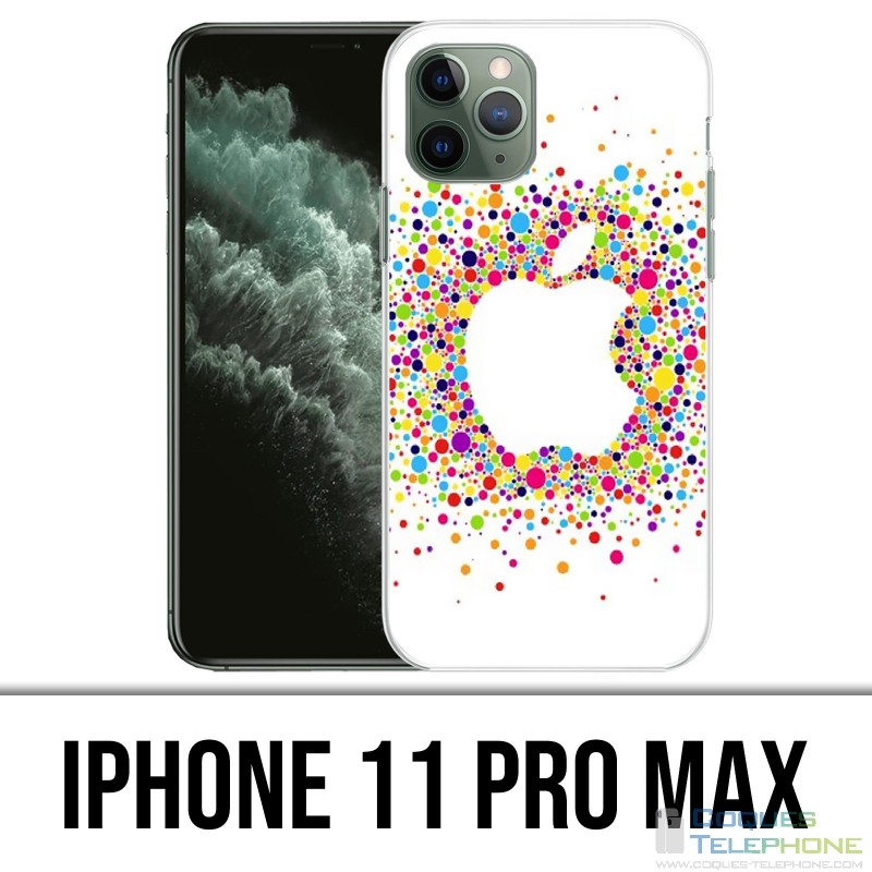Custodia IPhone 11 Pro Max - Logo Apple multicolore