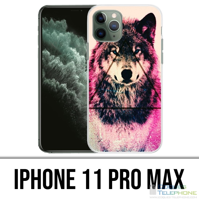 Coque iPhone iPhone 11 PRO MAX - Loup Triangle