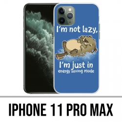 Coque iPhone 11 PRO MAX - Loutre Not Lazy