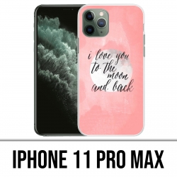 IPhone 11 Pro Max Fall - Liebes-Mitteilungs-Mond-Rückseite