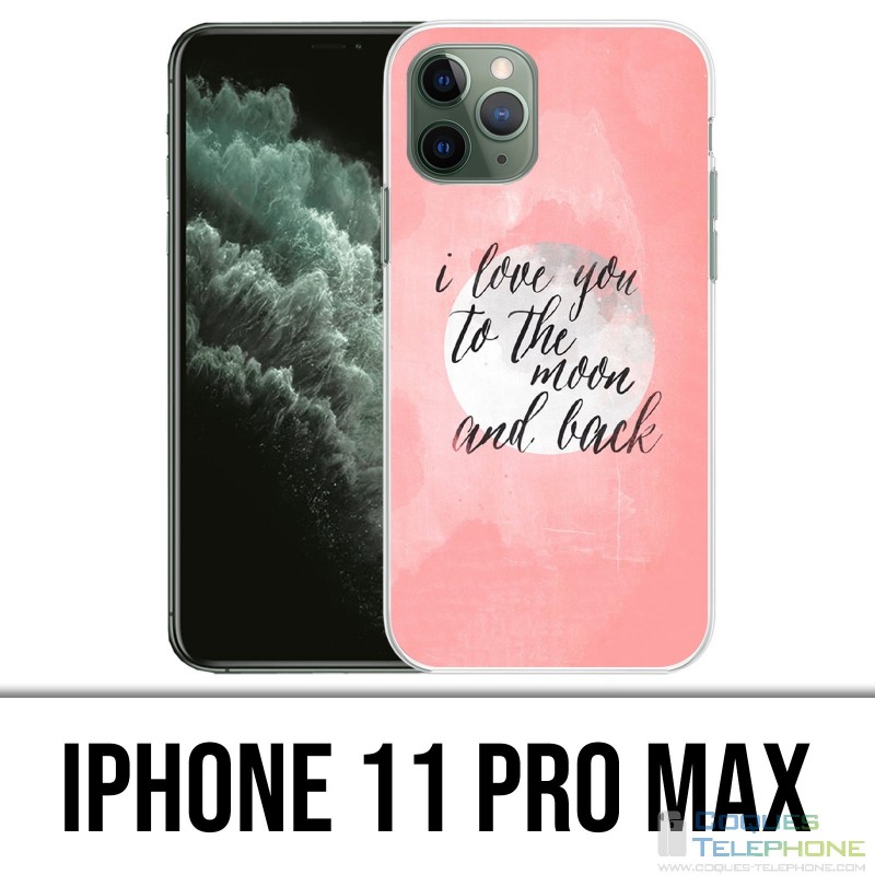 IPhone 11 Pro Max Fall - Liebes-Mitteilungs-Mond-Rückseite