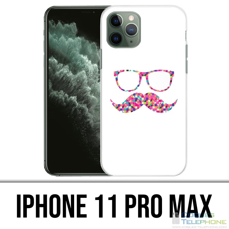 IPhone 11 Pro Max Tasche - Schnurrbartbrille