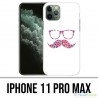 Coque iPhone 11 Pro Max - Lunettes Moustache