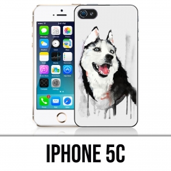 IPhone 5C Case - Husky Splash Dog