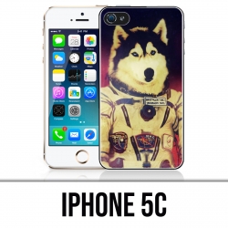 Coque iPhone 5C - Chien Jusky Astronaute