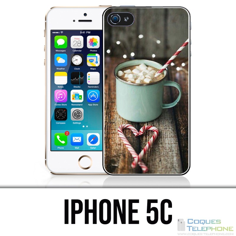 Custodia per iPhone 5C: marshmallow al cioccolato caldo