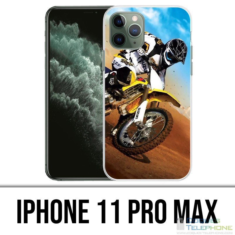 Coque iPhone 11 PRO MAX - Motocross Sable